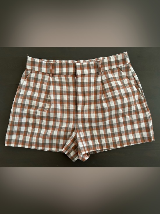 Nine West Pants - Nine West Rust and White Plaid Shorts